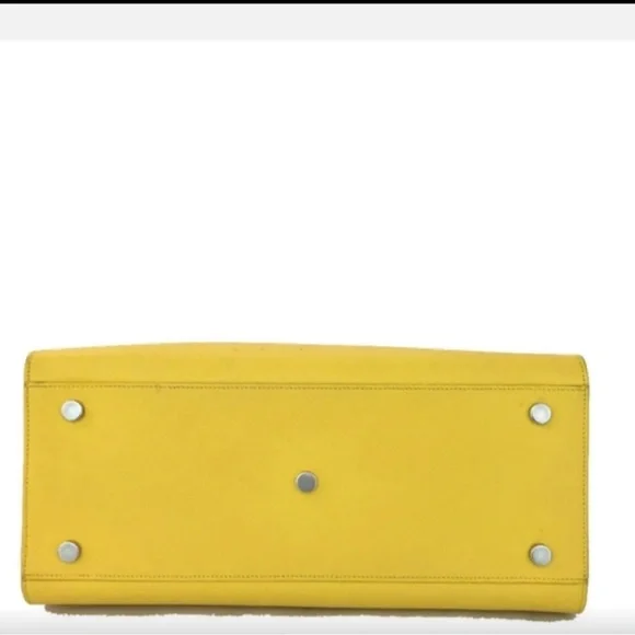 Authentic Saint Laurent Sac De Jour Yellow Leather Hand Bag - Picture 5 of 11